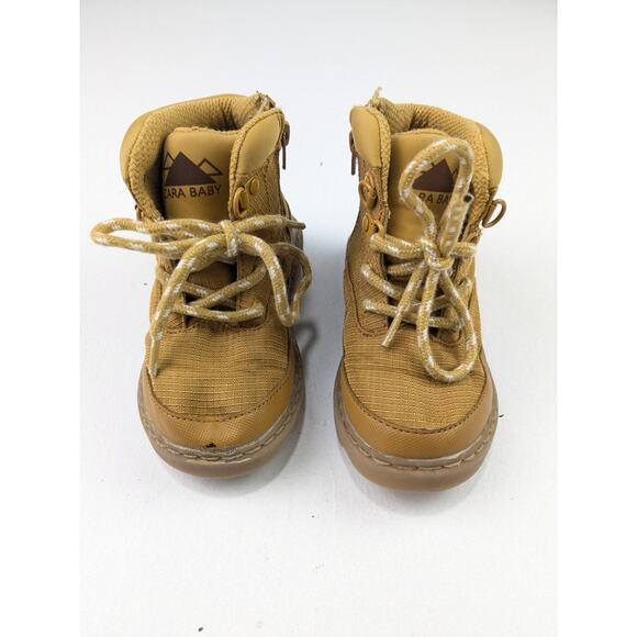 Zara Baby Mustard Zip Up Boots - Picture 2 of 8